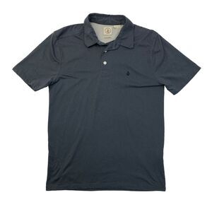 Volcom Banger Polo Shirt Mens S Small Charcoal Gray Collared Preppy Cali Surfer